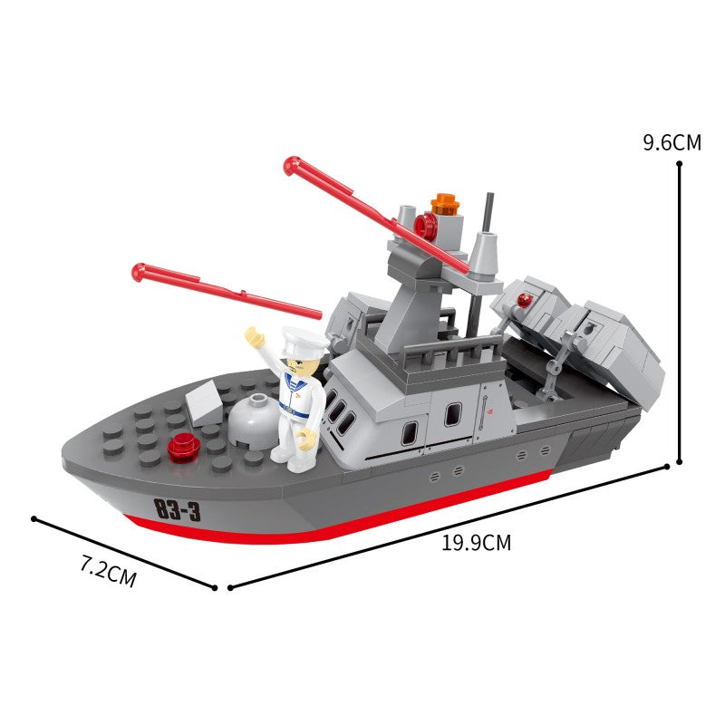 COGO 167PCS Military Ship Building Block Toys
