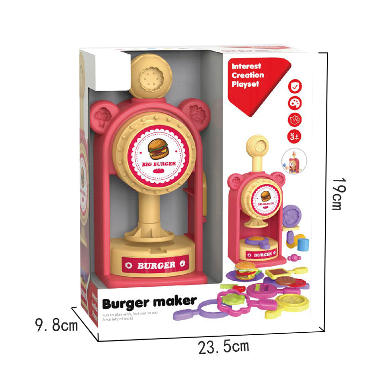 Colored Clay Hamburger Machine Toys