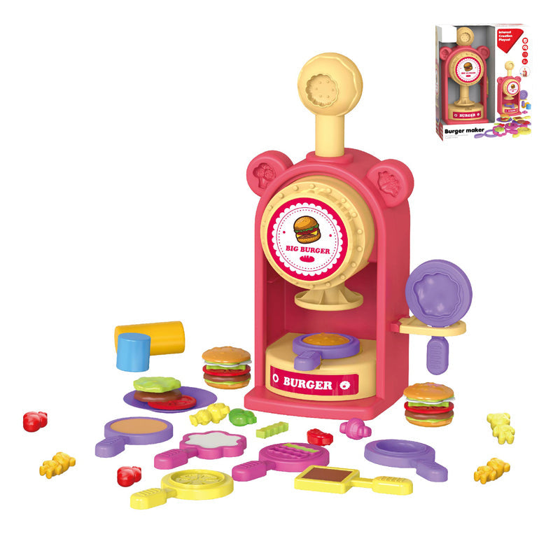 Colored Clay Hamburger Machine Toys