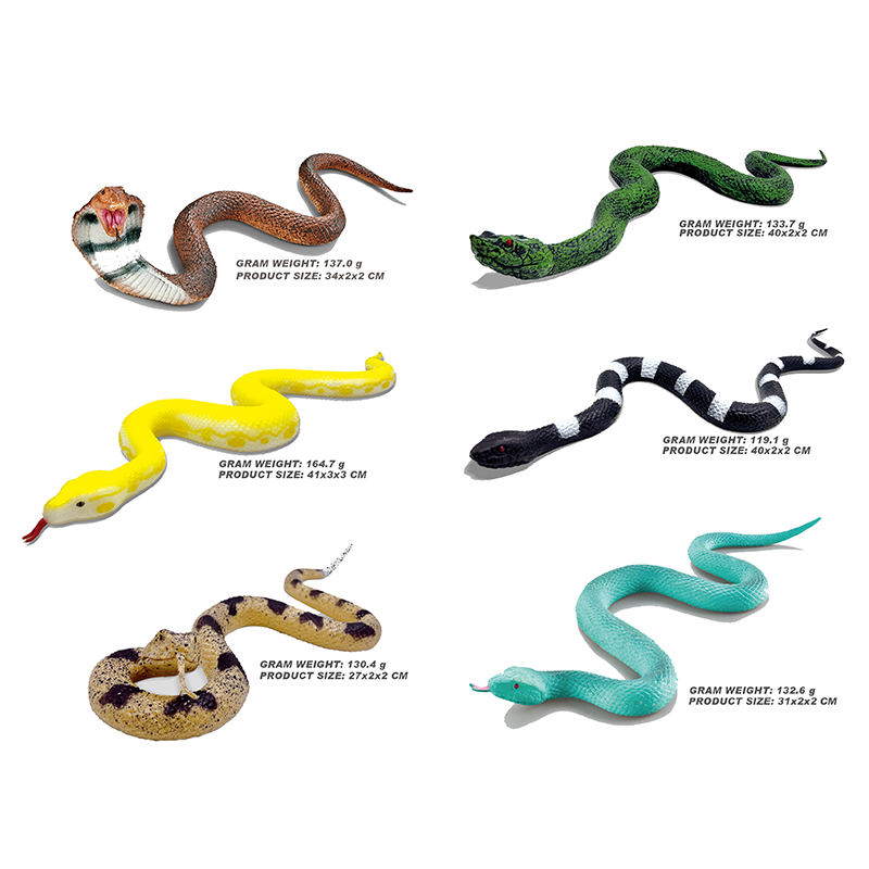 六款蛇-眼镜蛇&响尾蛇&蓝叶青&黄金蟒&银环蛇&莽山烙铁头蛇