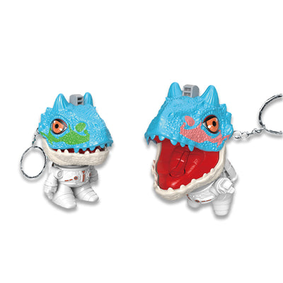 大号恐龙机器人/眼睛嘴巴可按动,机器人身体可摆动,二色混装