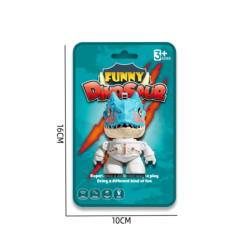 大号恐龙机器人/眼睛嘴巴可按动,机器人身体可摆动,二色混装