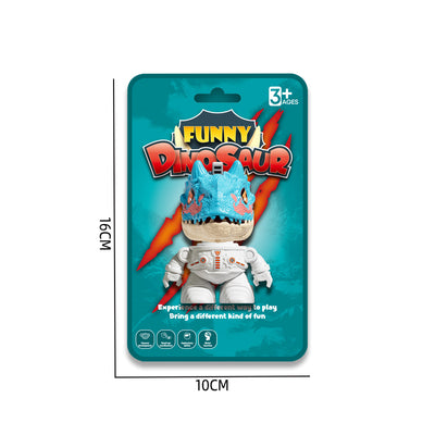 大号恐龙机器人/眼睛嘴巴可按动,机器人身体可摆动,二色混装