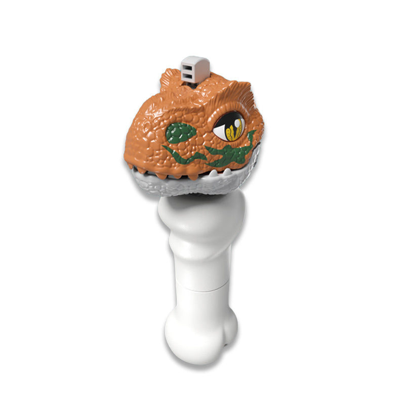 大号旋转恐龙骨头/眼睛嘴巴可按动,骨头可以旋转,二色混装