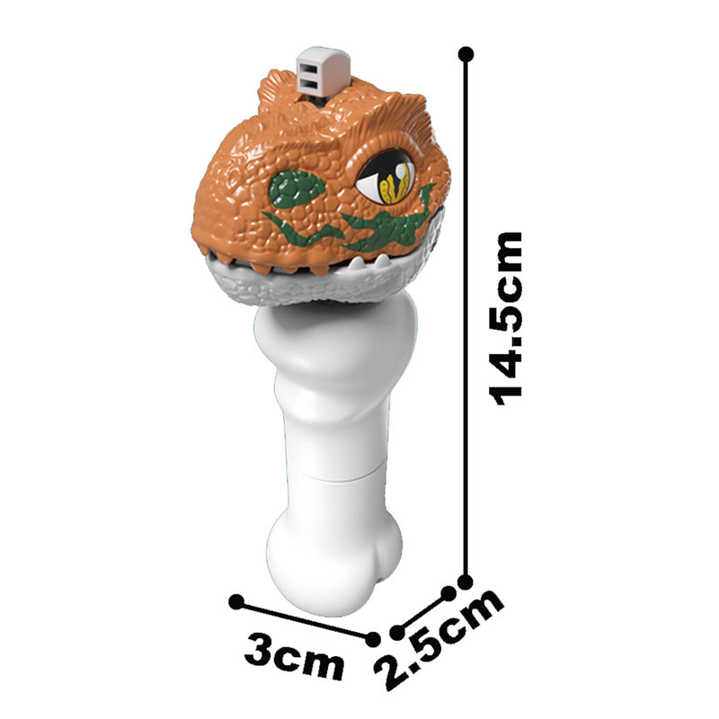 大号旋转恐龙骨头/眼睛嘴巴可按动,骨头可以旋转,二色混装