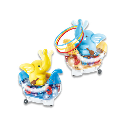 电动大象摇摆香蕉船/黄蓝二色混装