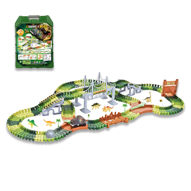 电动轨道车/216PCS,带灯光,1*AA无包电