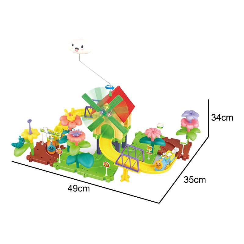 B/O Block Railway Train With Light And Music(48 Pieces)