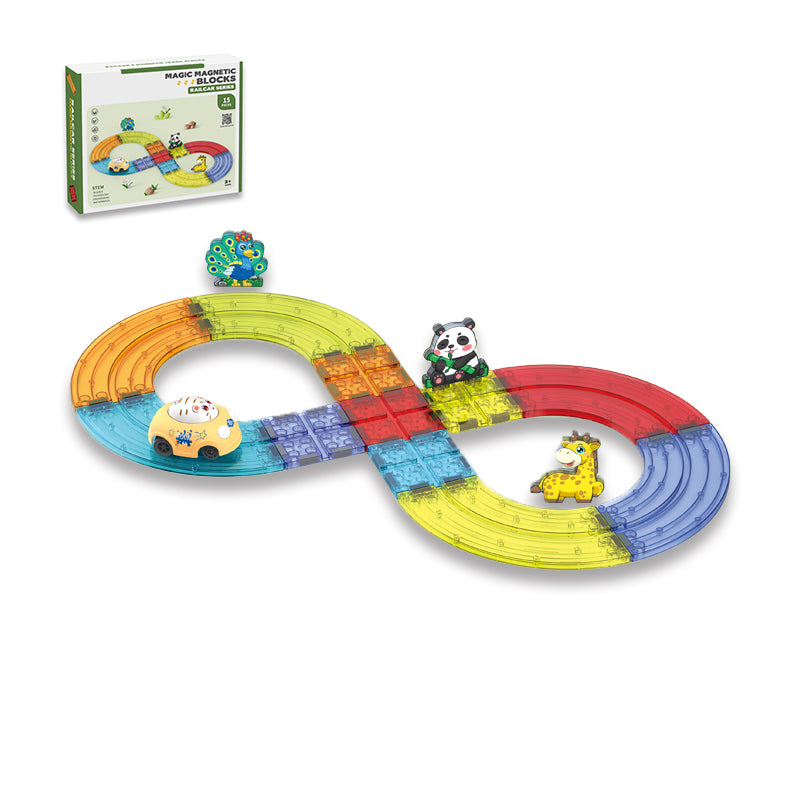 B/O Magnetic Blocks Railway Car(15 Pieces)