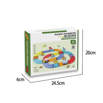 B/O Magnetic Blocks Railway Car(26 Pieces)