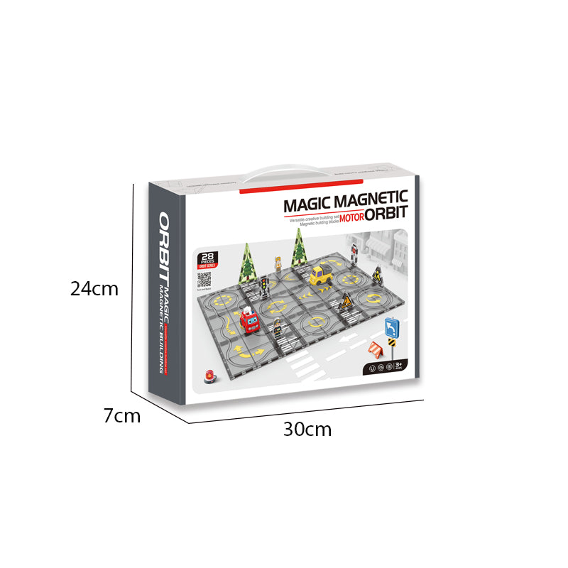 B/O Magnetic Blocks Railway Car(28 Pieces)