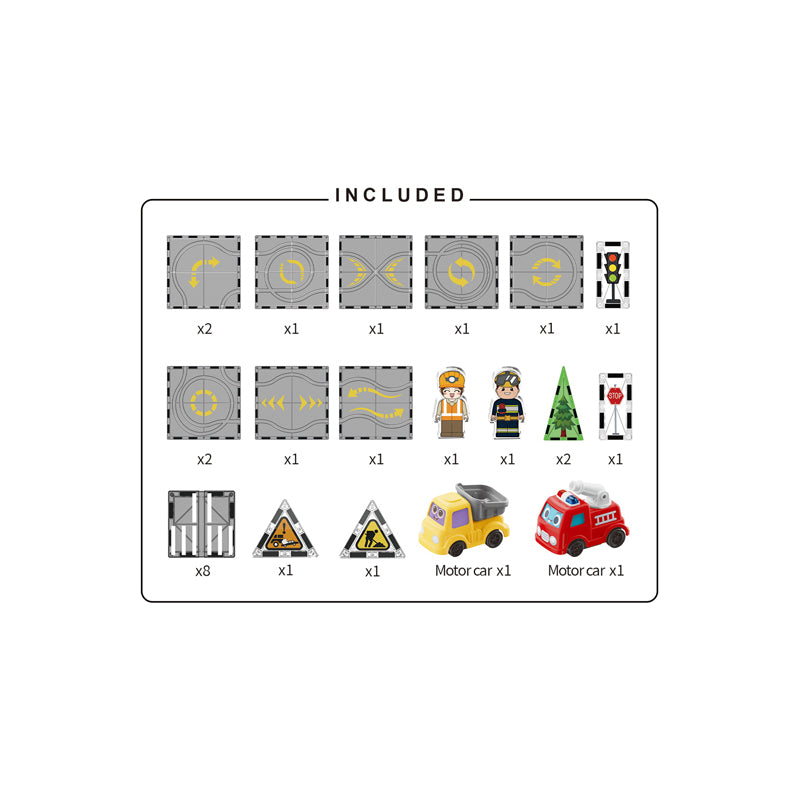 B/O Magnetic Blocks Railway Car(28 Pieces)