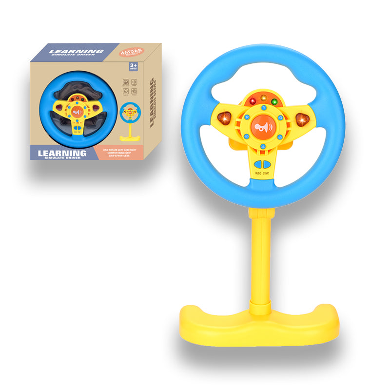 电动立式底方向盘/3*AA无包电,蓝色