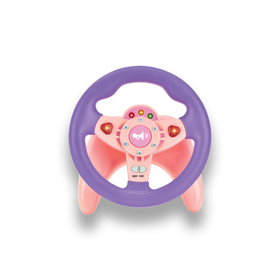 电动U型底方向盘/3*AA无包电,粉色