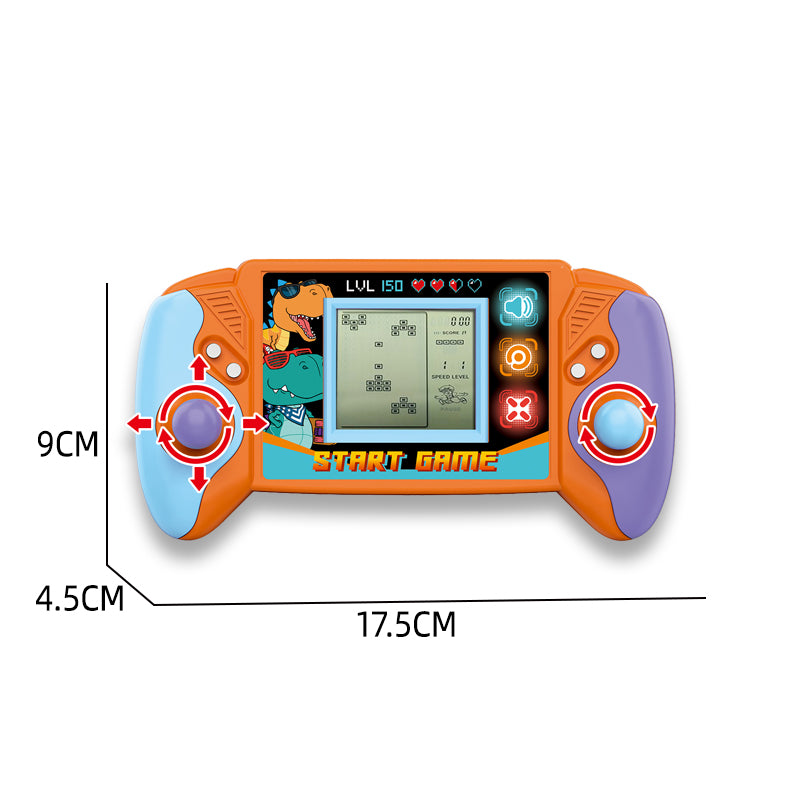 大号双摇杆式益智手柄游戏机/49种游戏1676关,2*AAA无包电