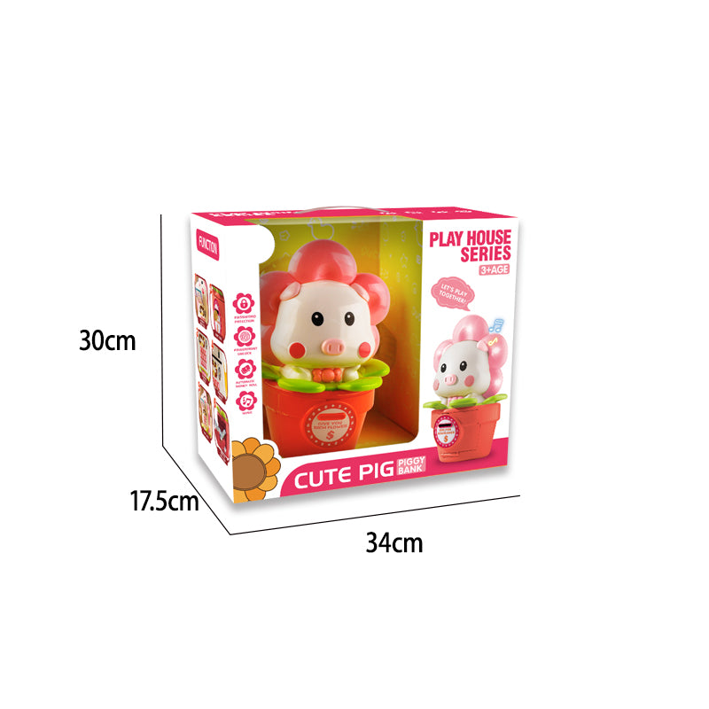 Cute Pig Piggy Bank With Music 2-C Ass'D