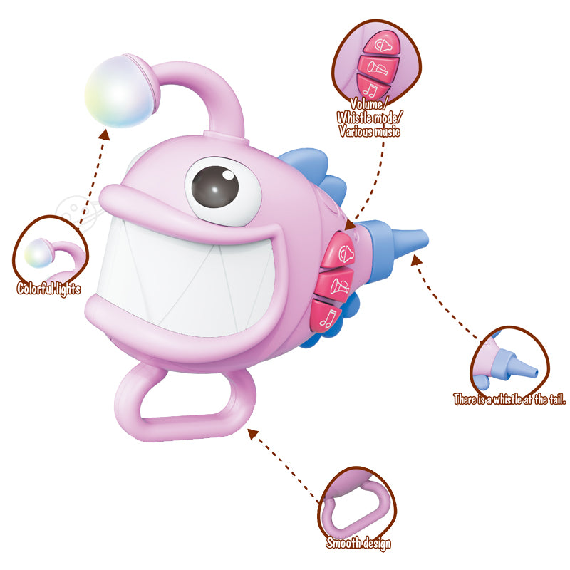 Cartoon Anglerfish Whistle With Light And Music
