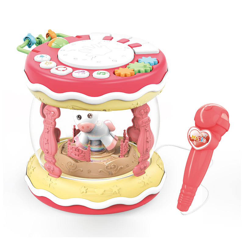 Hand Drum + Microphone With Light And Music 2-C Ass'D