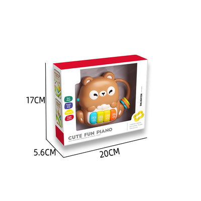 浣熊婴儿卡通琴/带音乐,2*AA无包电