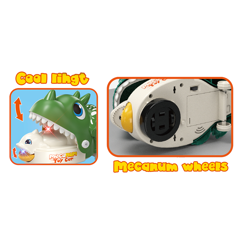 电动万向恐龙/带灯光,音乐,嘴巴可以动,3*AAA无包电,绿色