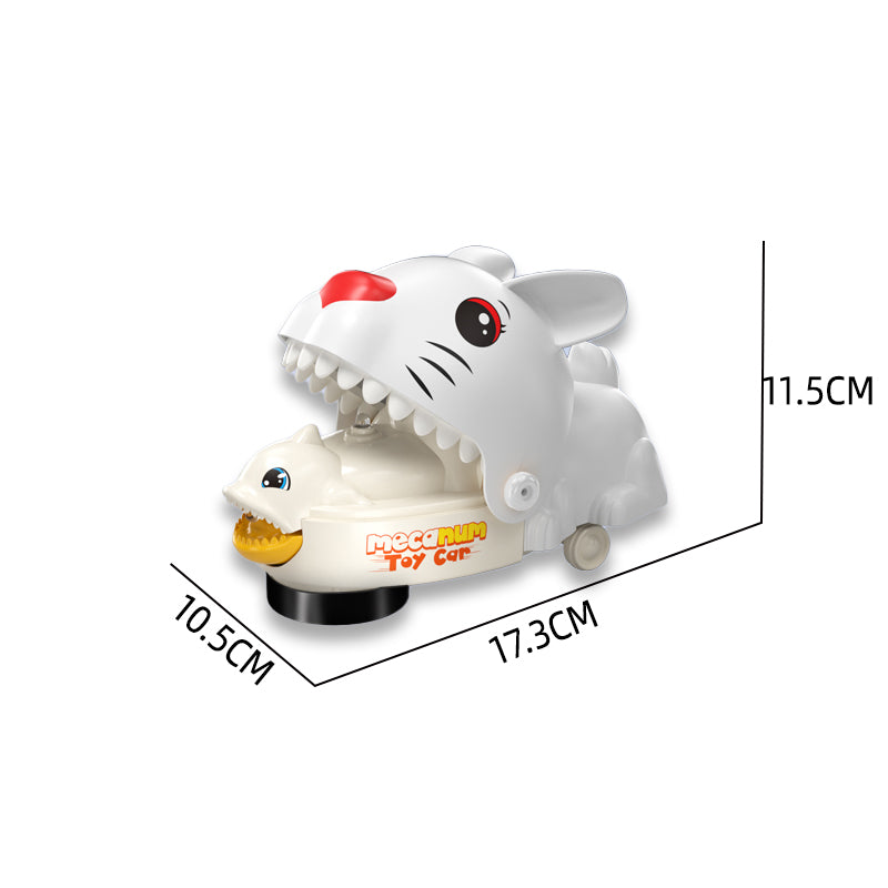 电动万向兔子/带灯光,音乐,嘴巴可以动,3*AAA无包电,粉白二色混装