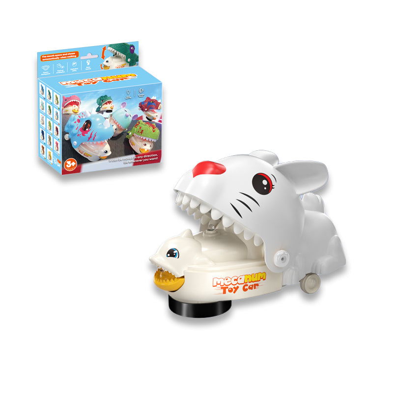 电动万向兔子/带灯光,音乐,嘴巴可以动,3*AAA无包电,粉白二色混装