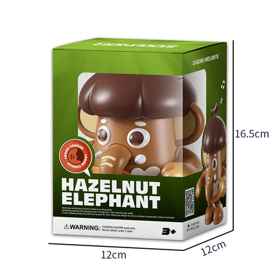 B/O Hazelnut Elephant With Light And Music