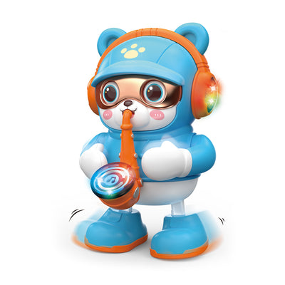 B/O Saxophone Bear With Light And Music 2-C Ass'D
