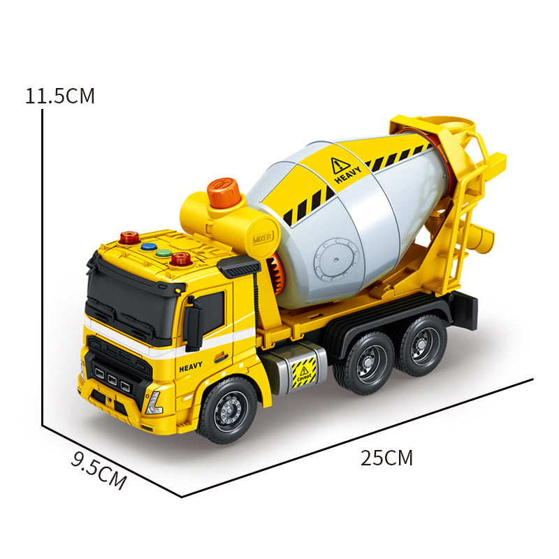 1:16惯性打气搅拌工程车/带灯光声音,包3*AG13电池