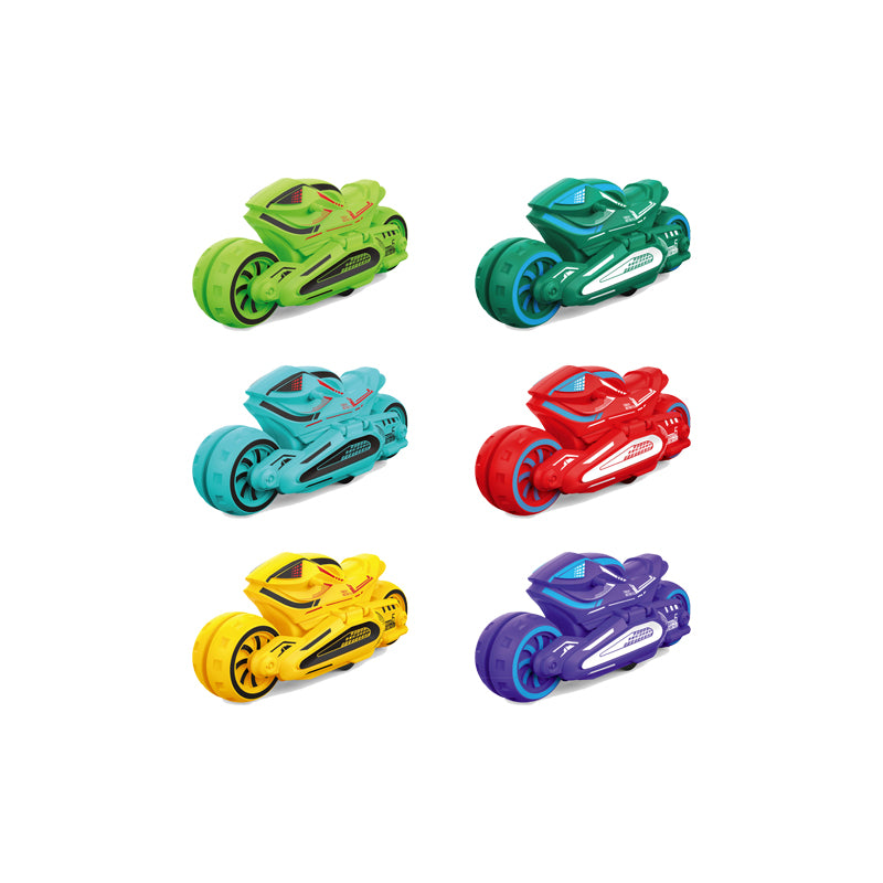 惯性特技变形摩托车/六色混装