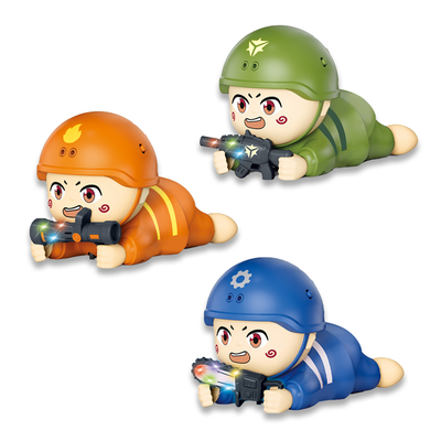 三款电动感应避障爬娃