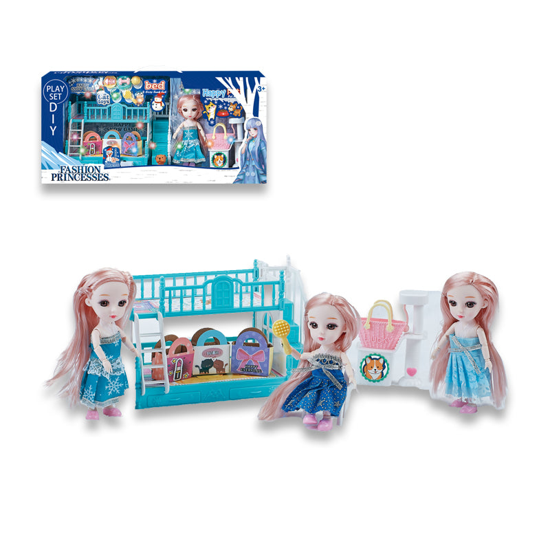 6寸芭比+宠物套装/带灯光,包3*AG13纽扣电池