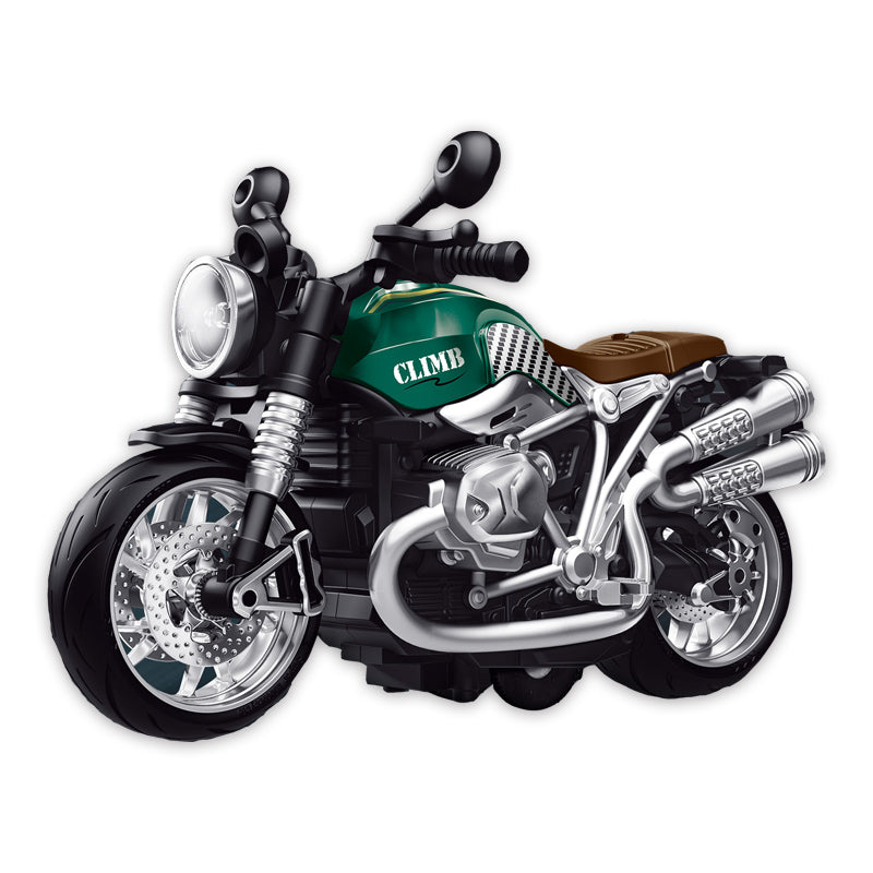 回力合金拿铁摩托车/带灯光,音乐,包AG3纽扣电池