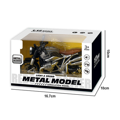 Pull Back Metal Mortorcycle With Light And Music