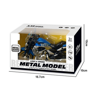 Pull Back Metal Mortorcycle With Light And Music