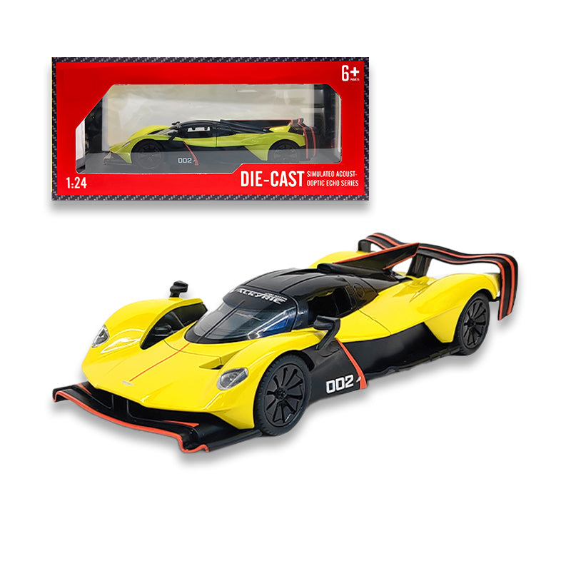 1:24回力合金马丁战神车/带灯光,音效,可开门,包3*AG13,柠檬黄,黑,绿三色混装