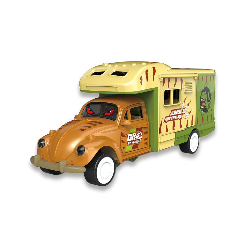 Pull Back Metal Dinosaur Rv With Light And Music 2-C Ass'D