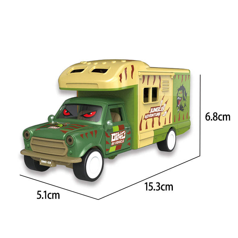 Pull Back Metal Dinosaur Rv With Light And Music 2-C Ass'D