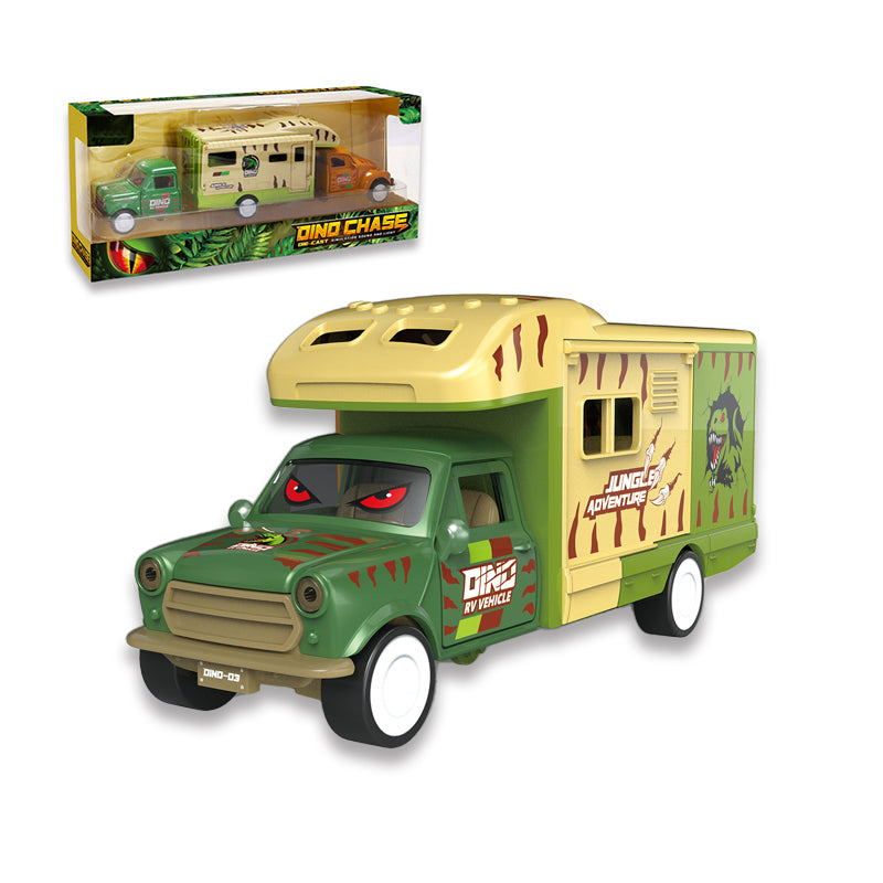 Pull Back Metal Dinosaur Rv With Light And Music 2-C Ass'D