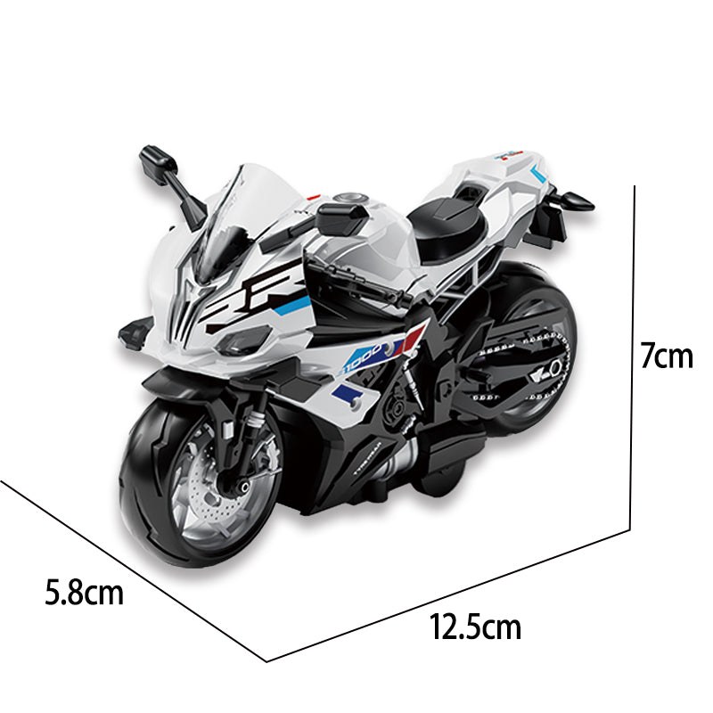 1:14 Pull Back Metal Motorcycle With Light And Music And Sound 3-C Ass'D