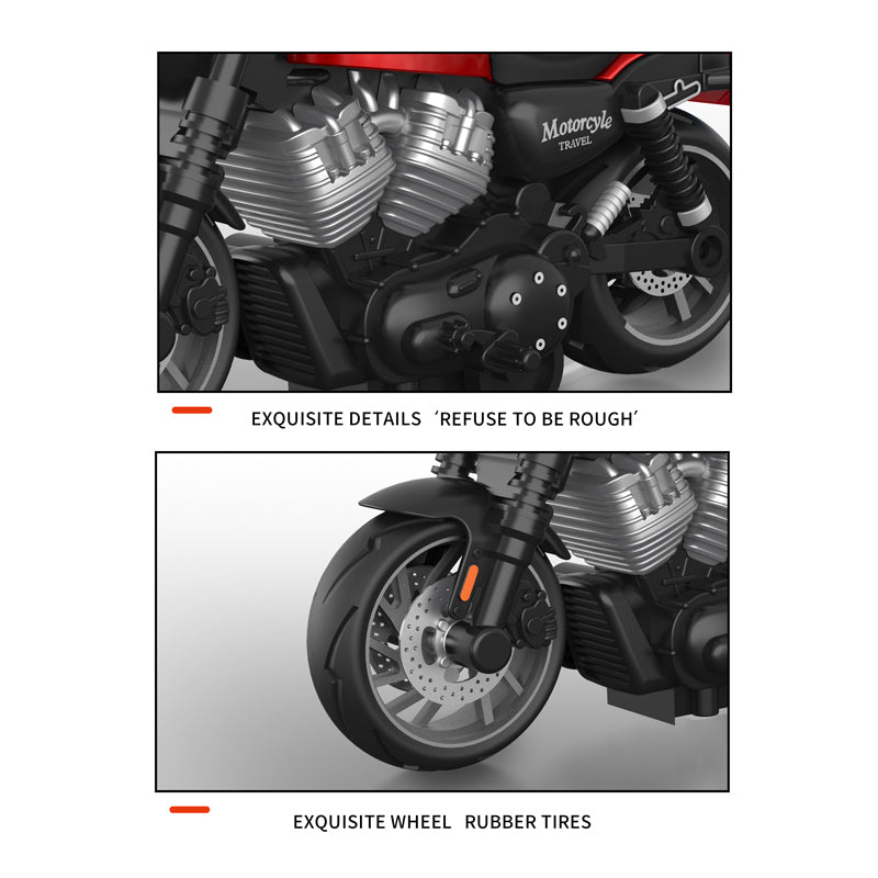 1:14 Pull Back Metal Motorcycle 4-C Ass'D