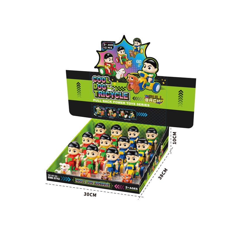 4 Asstd Pull Back+Friction Car