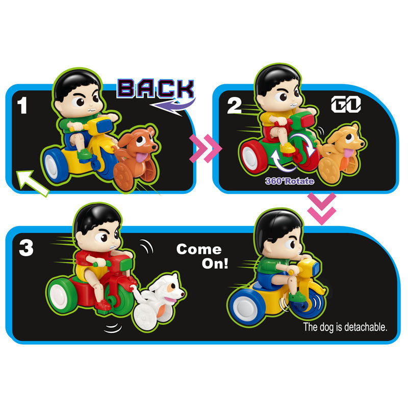 4 Asstd Pull Back+Friction Car