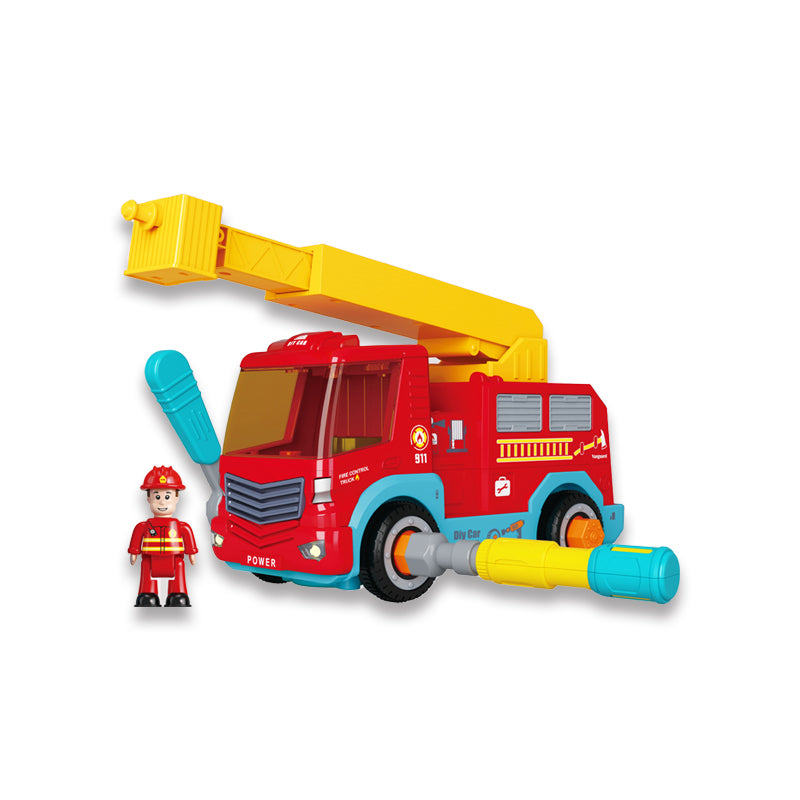 Pull Back DIY Fire Car Set With Music
