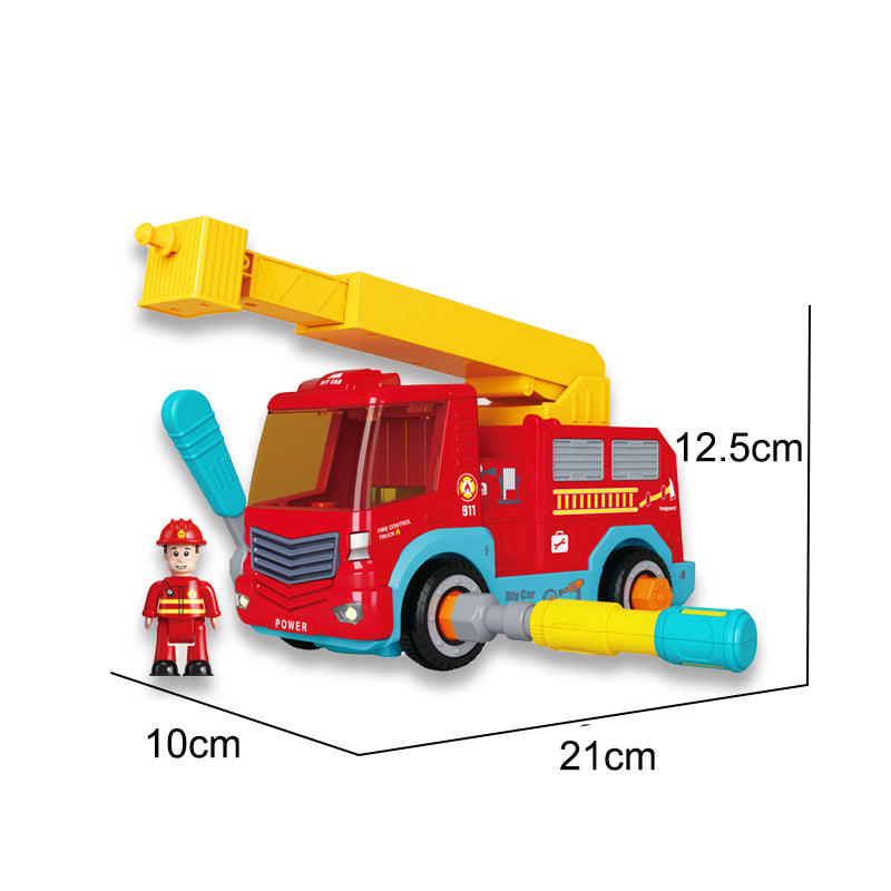 Pull Back DIY Fire Car Set With Music