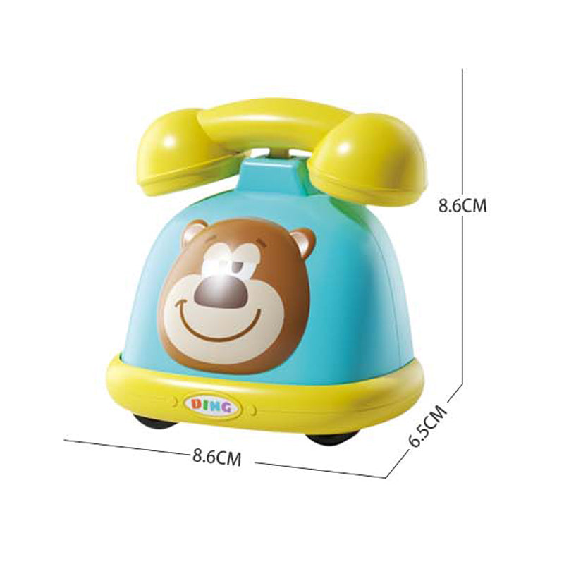 4 Asstd Pull Back Animal Telephone