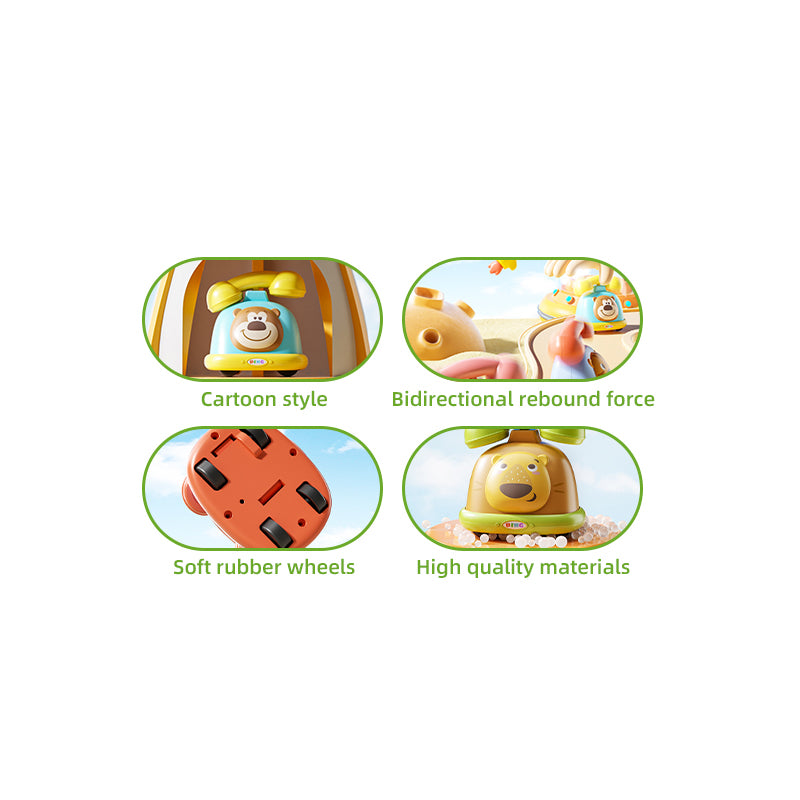 4 Asstd Pull Back Animal Telephone