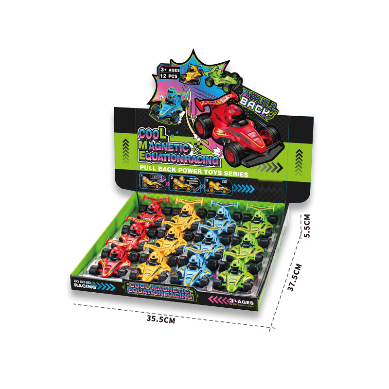 Pull Back+Friction Car 4-C Ass'D