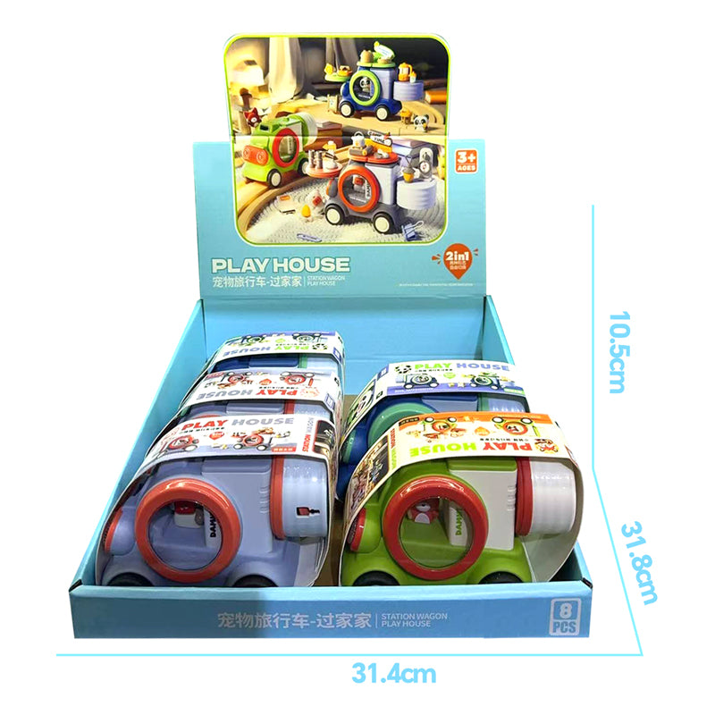 3 Asstd Station Wagon Play House With Light