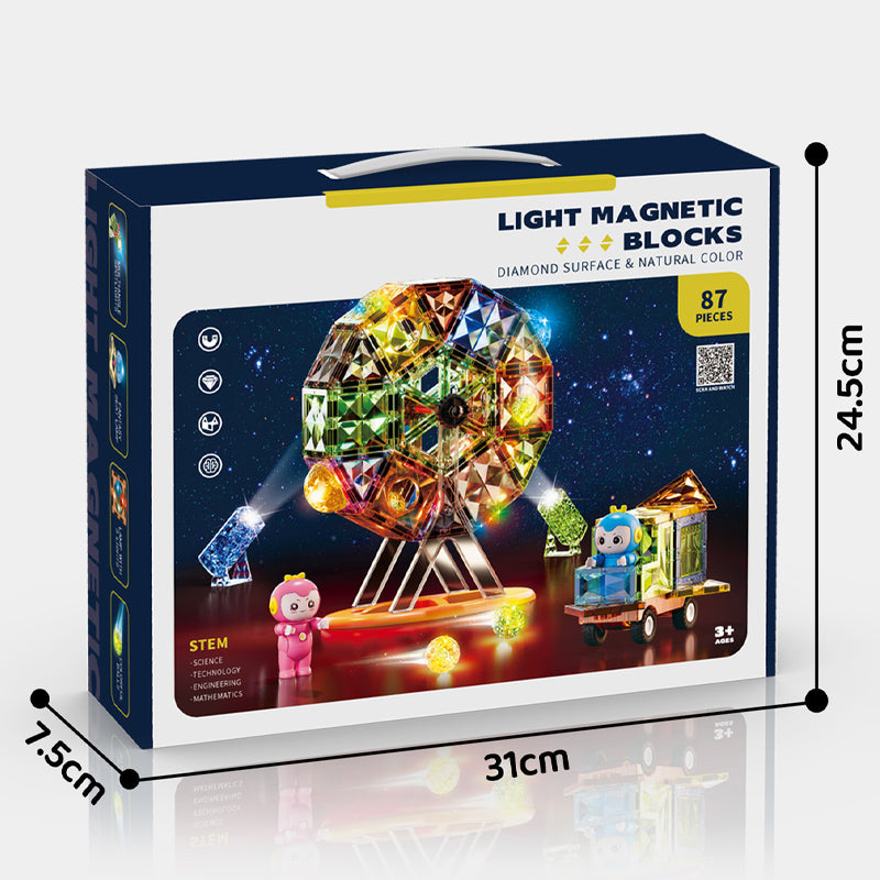 87Pcs Magnetic Block With Light